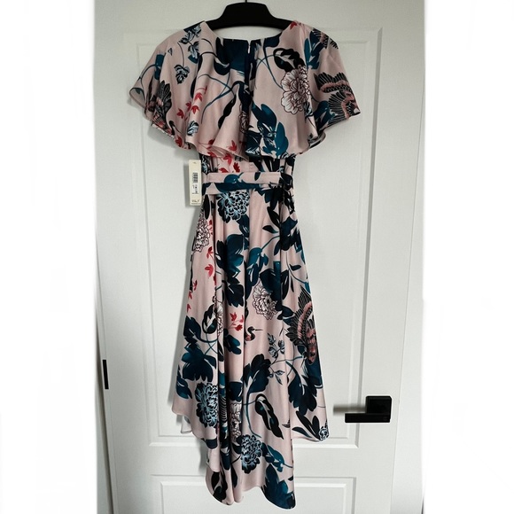 ELIZA J Floral Faux Wrap High Low Dress - Picture 5 of 7